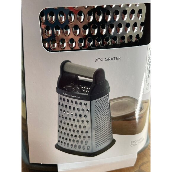 KitchenAid Box Grater With Covered Storage Container Gray NWT Dishwasher Safe - Picture 4 of 8
